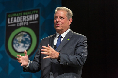 Former Vice President Al Gore presenting at the Climate Reality Project in Pittsburgh