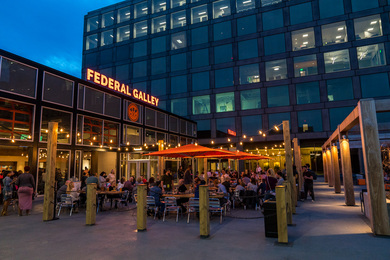 Outdoor patio and Beer Garden at Federal Galley