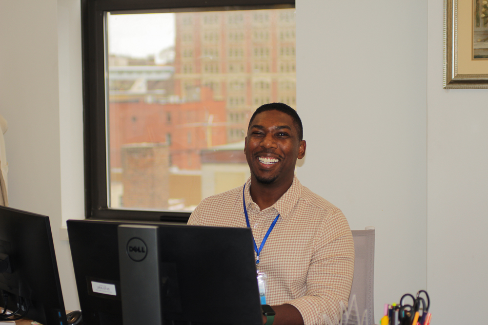 Marcus Robinson smiles for a photo.